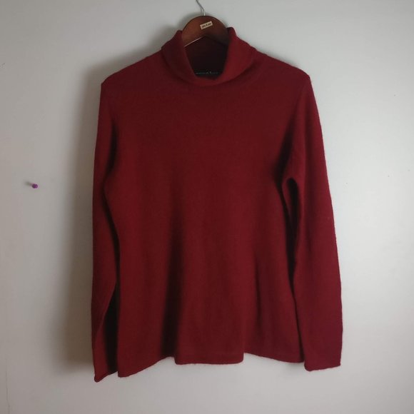 Turtleneck Cashmere Sweater, 2ply Cashmere 100%Cashmere Warm Knit Sweater Jumper - Picture 2 of 9